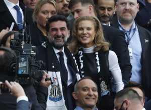 amanda-staveley-and-yasir-al-rumayyan-at-st-james-park-in-newcastle