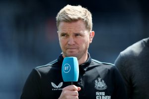 newcastle-united-head-coach-eddie-howe-conducts-an-interview-with-bt-sport-premier-league-2022