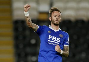 james-maddison-playing-for-leicester-city-against-hull-city-in-a-preseason-friendly-2022