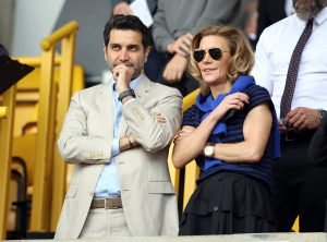 amanda-staveley-and-Mehrdad-Ghodoussi-watching-newcastle-united-against-wolves-premier-league-2022